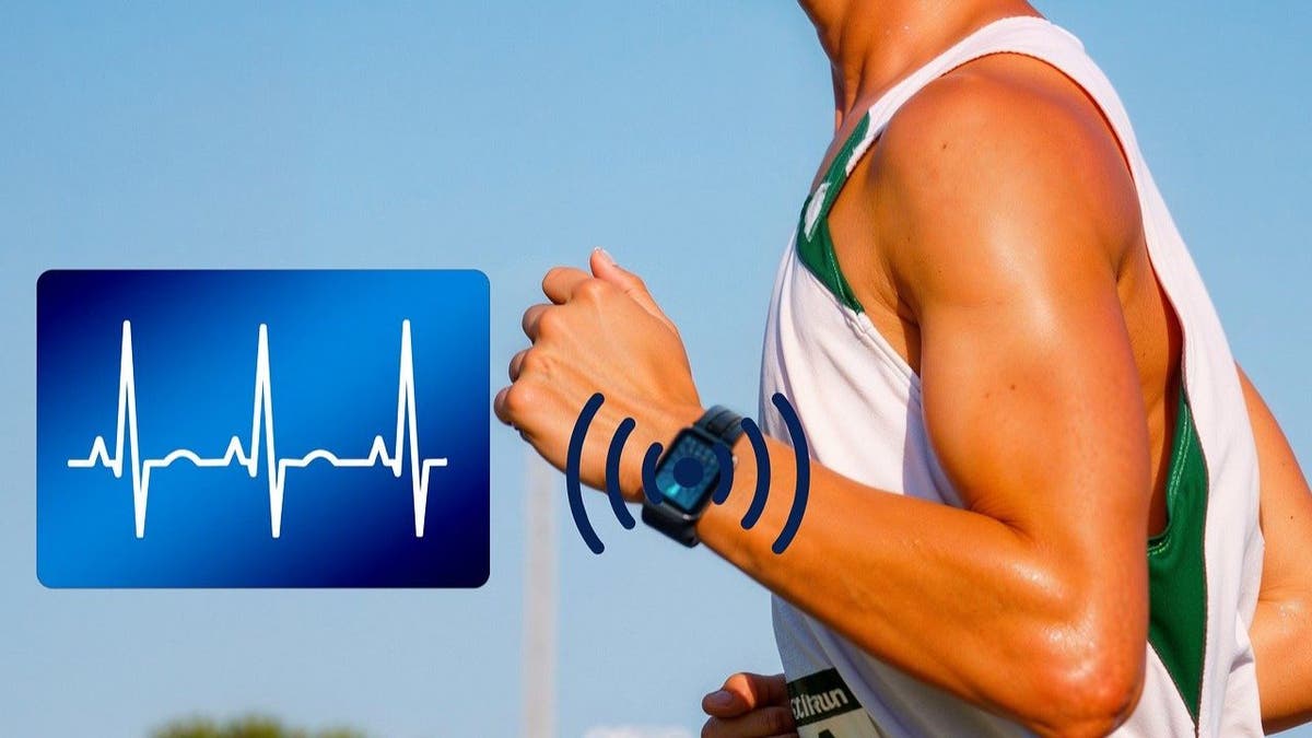 A man carrying a smartwatch to keep track of health data.